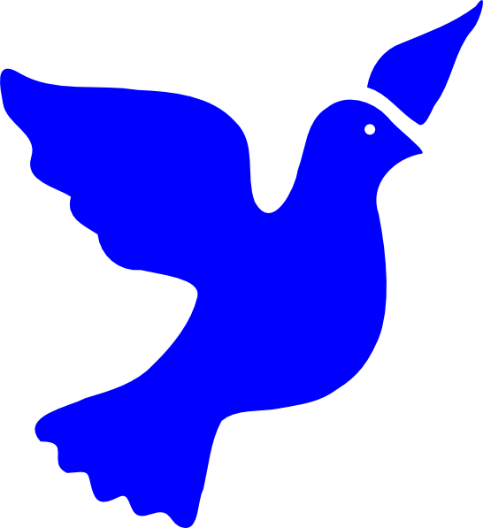 546x597 Blue Peace Dove Png, Svg Clip Art For Web