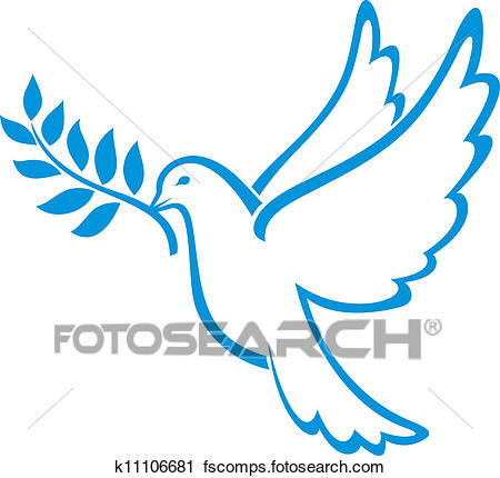 450x430 Clipart Of Dove Of Peace K11106681