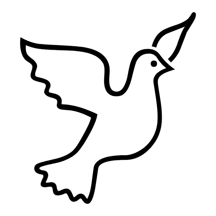 700x700 Dove Outline Clipart