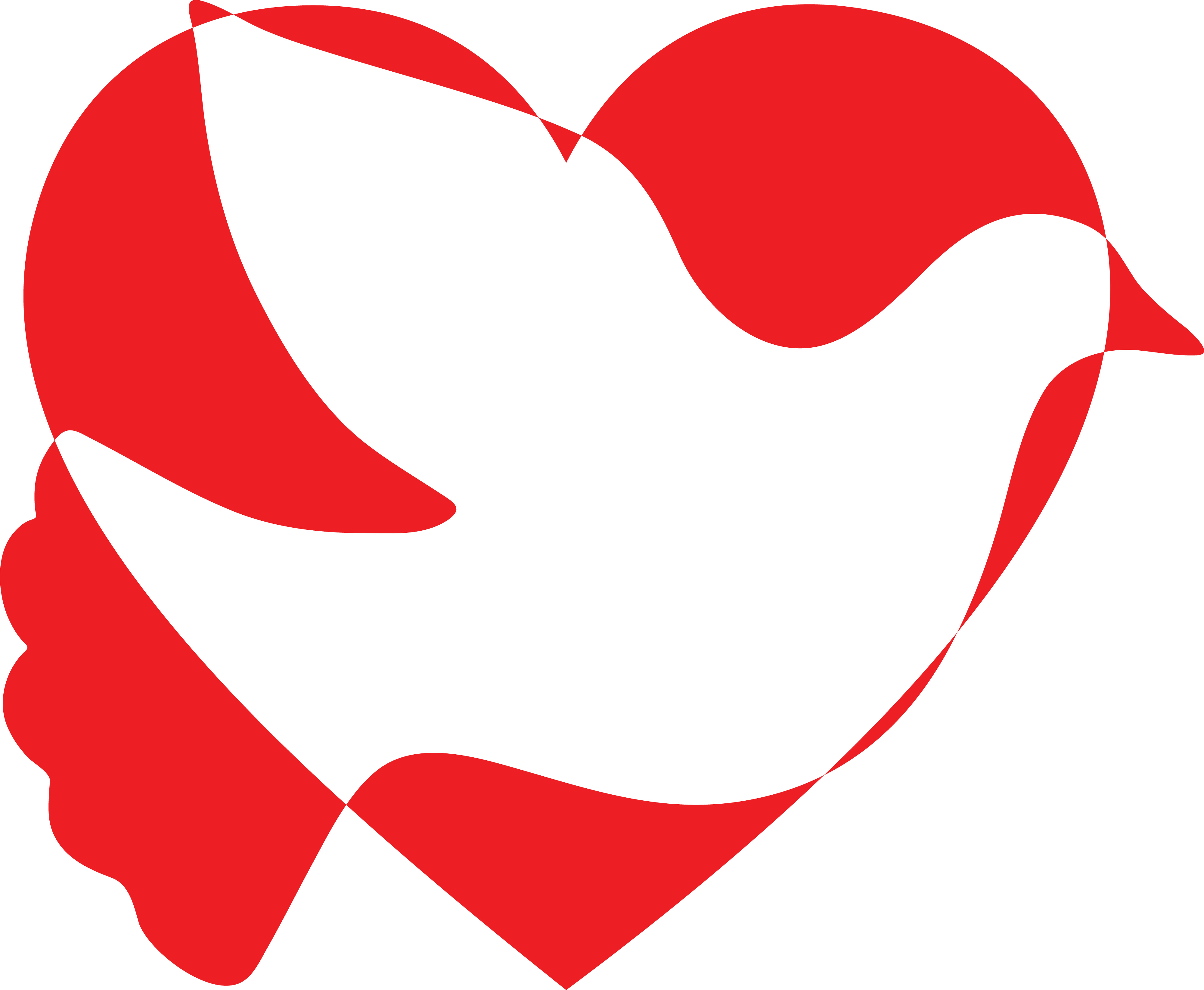 4000x3289 Clipart Of A Silhouetted Dove Of Peace And Heart
