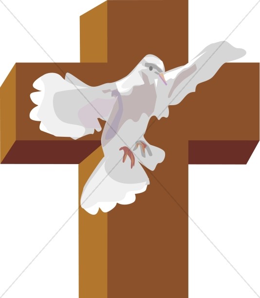 534x612 Dove With Cross Cross Clipart