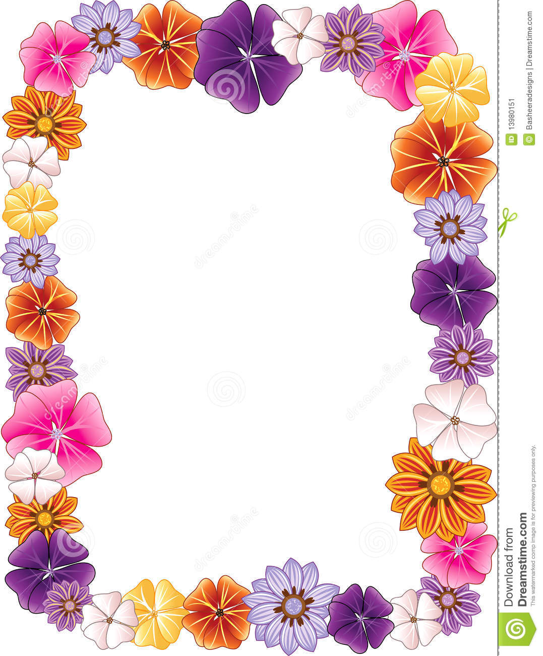 1077x1300 Petal Clipart Border