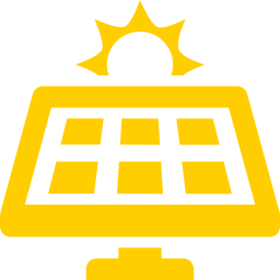 256x256 Free Yellow Solar Panel Icon