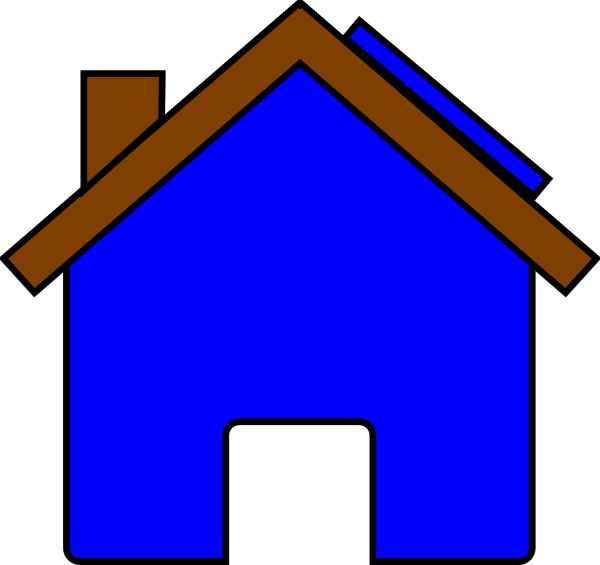 600x565 Blue House And Solar Panel Clip Art