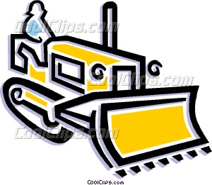 300x261 Man Driving Bulldozer Vector Clip Art