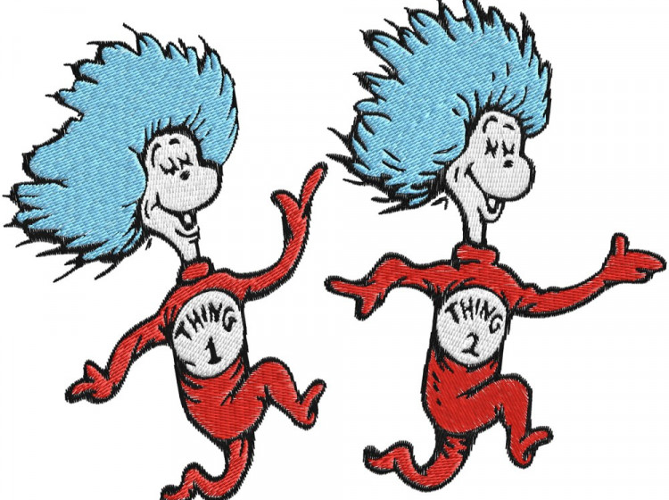 750x560 Dr Seuss Clipart Thing 1 And Thing 2