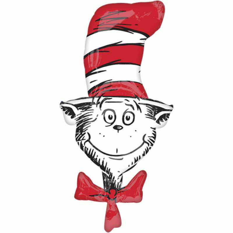 800x800 Seuss Cat In The Hat Balloon 42 Inch Xl Mylar Balloon