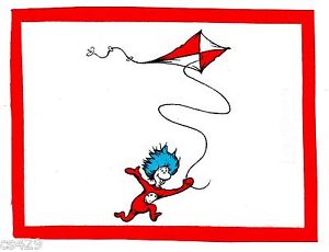 300x230 6 Dr Seuss Cat Hat Thing 1 Amp 2 Kite Character Fabric Applique