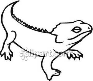 300x262 Lizard Clipart Black And White Clipart Panda