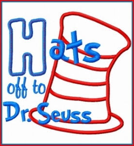 276x300 Hats Off To Dr. Seuss Applique