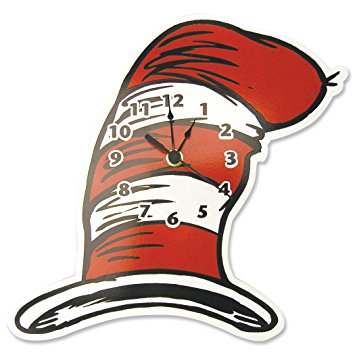 355x355 Trend Lab Dr. Seuss Wall Clock, Cat In The Hat Baby