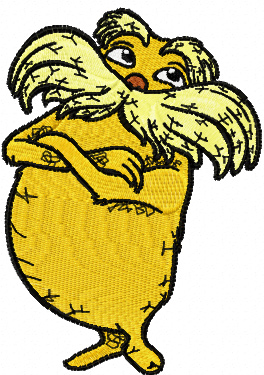 264x375 Dr Seuss Lorax Machine Embroidery Design