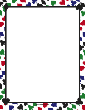 281x364 Printable Playing Card Border. Use The Border In Microsoft Word