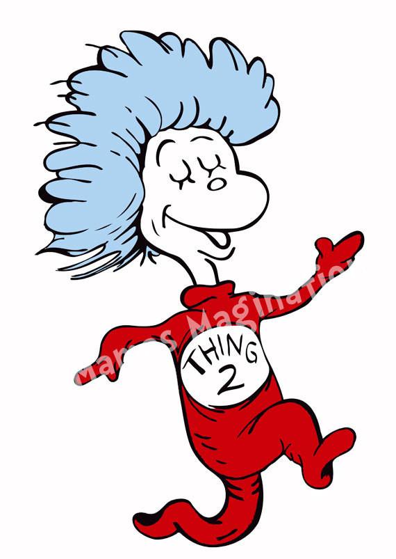 Dr Seuss Thing 1 Thing 2 | Free download on ClipArtMag