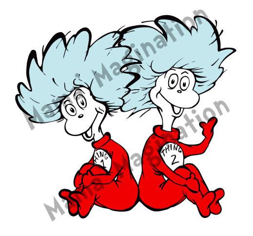 Dr Seuss Thing 1 Thing 2 | Free download on ClipArtMag