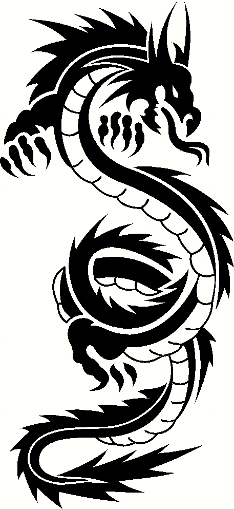 457x991 Chinese Dragon Images Black And White