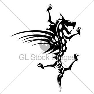 325x325 Dragon Tattoo In Black And White Gl Stock Images