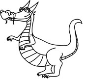 175x165 Dragon Clipart Black And White