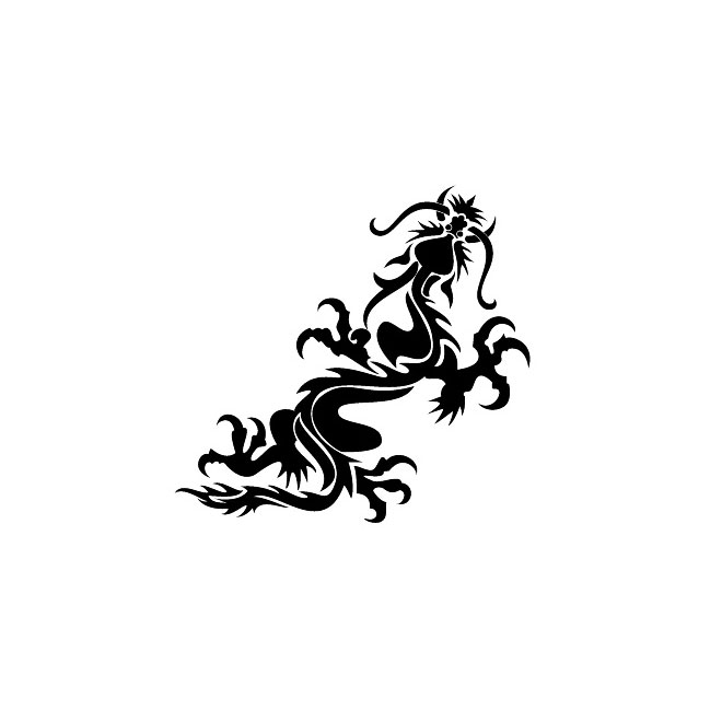 660x660 Dragon Black Vector Clip Art
