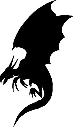 253x441 Dragon Clipart Black And White Clipart Panda