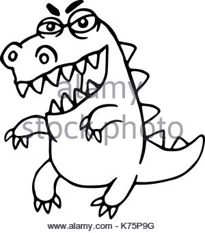 300x341 Angry Dragon Cartoon Stock Vector Art Amp Illustration, Vector Image