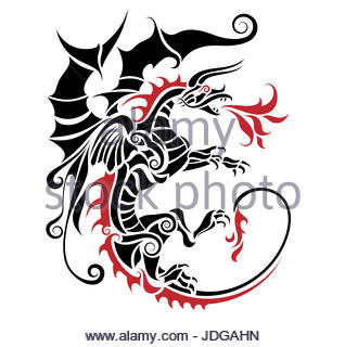 318x320 Chinese Dragon Abstract Black And White Clip Art Isolated On White