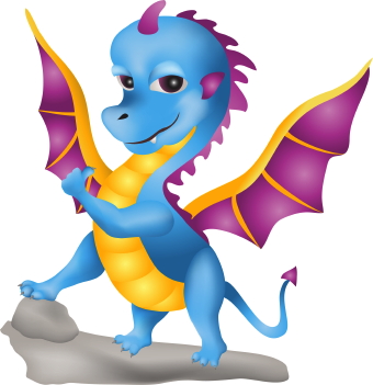 340x351 Cute Dragon Clip Art
