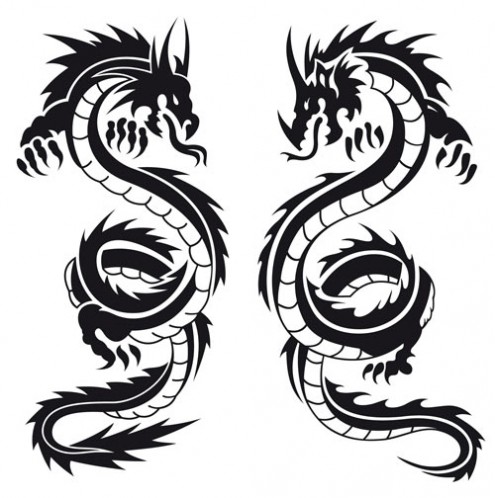 495x498 Dragon Clipart Black And White