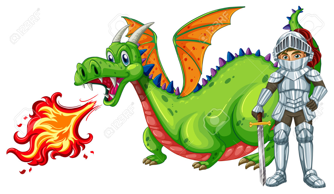 1300x756 Dragon Clipart Knight Dragon