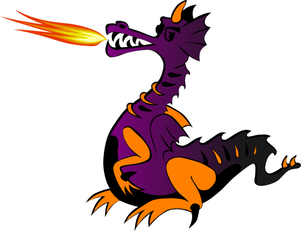 600x460 Flaming Dragon Cliparts