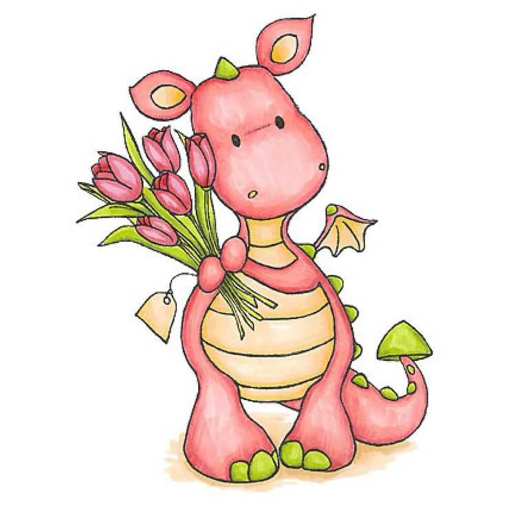 736x736 Pink Cute Dragon Clipart