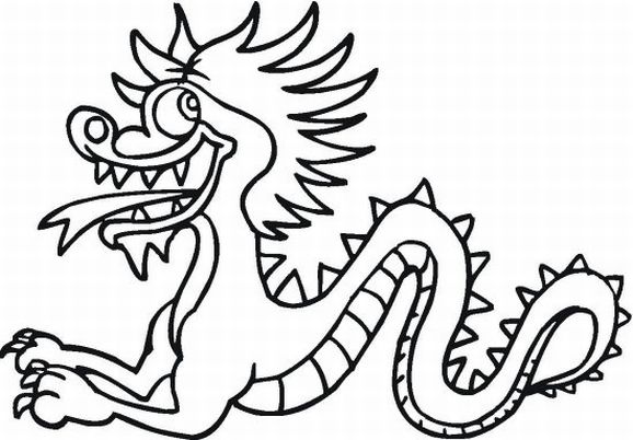 578x402 Chinese Dragon Coloring Pages