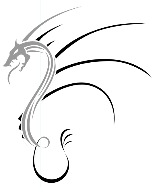 540x648 How To Draw A Tribal Dragon