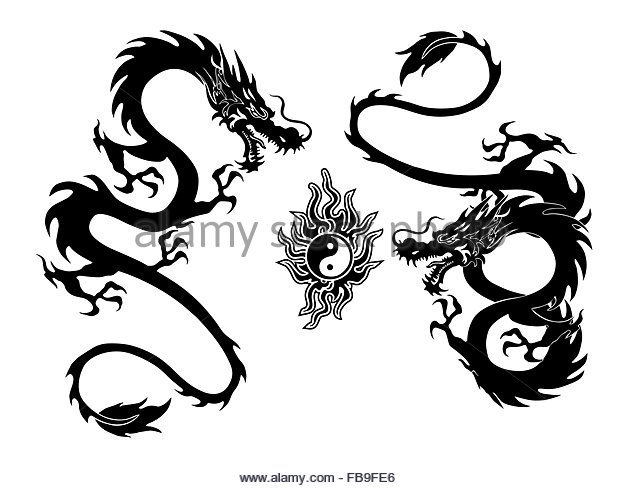 640x488 Tribal Dragon Tattoo Stock Photos Amp Tribal Dragon Tattoo Stock