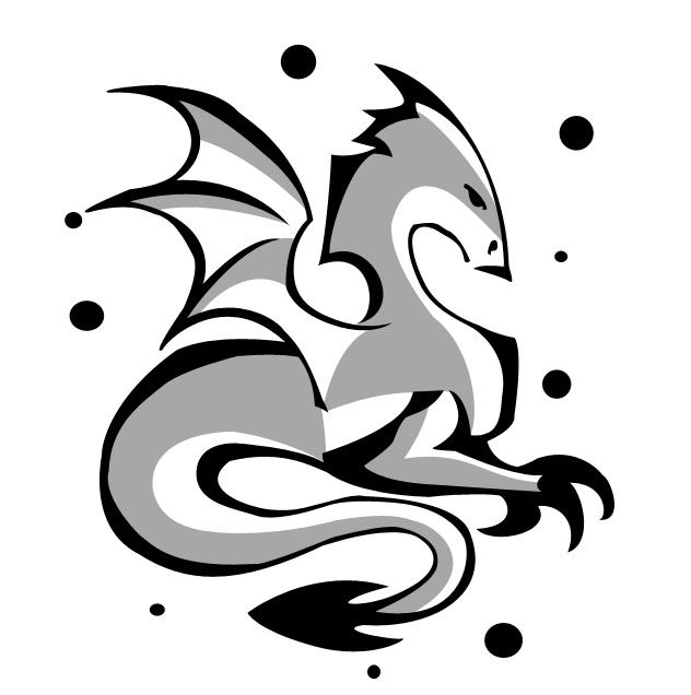 Dragon Images Black And White