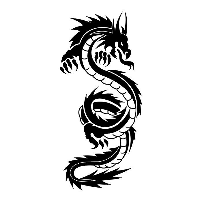 700x700 Dragon Drawings Black And White
