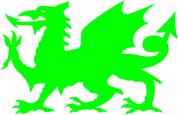 600x386 Welsh Green Dragon Clip Art
