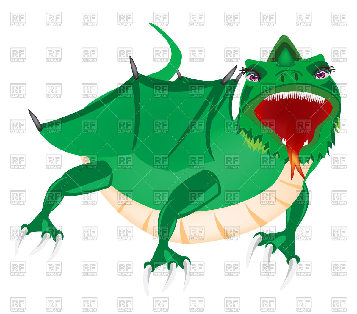 1200x1056 Dragon With Open Mouth Royalty Free Vector Clip Art Image