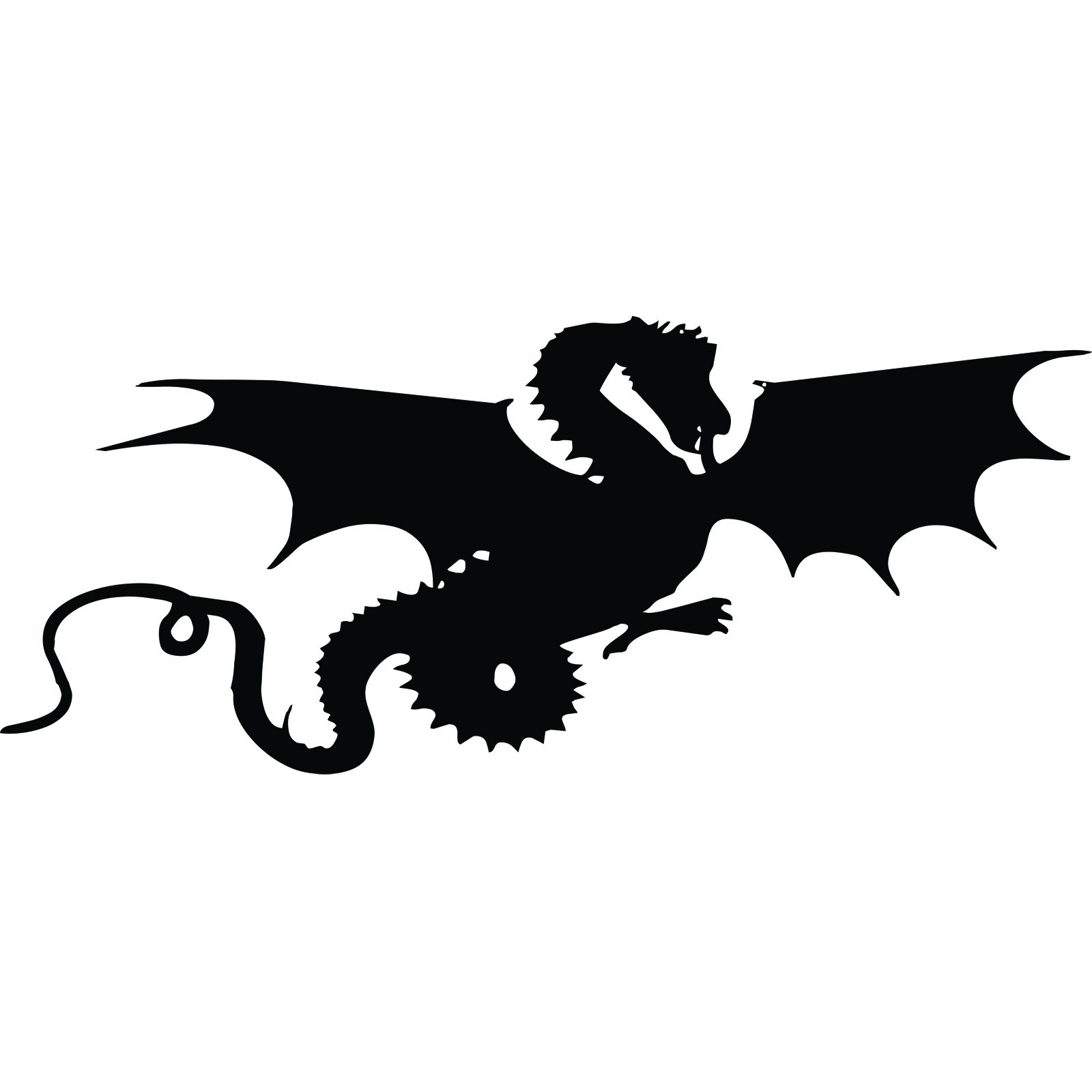 1600x1600 Flying Dragon Silhouette Wall Sticker