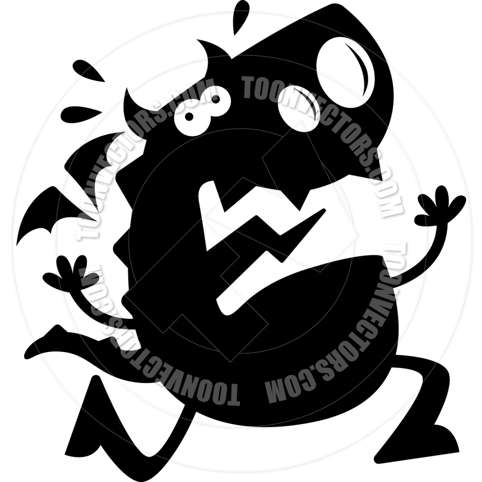 940x940 Cartoon Dragon Silhouette Afraid By Cory Thoman Toon Vectors Eps