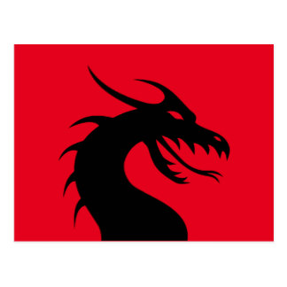 324x324 Dragon Silhouette Postcards Zazzle