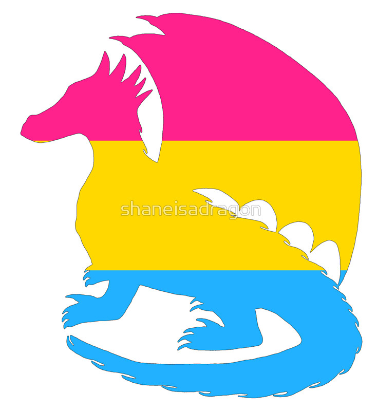 734x800 Pansexual Pride Dragon Silhouette Stickers By Shaneisadragon