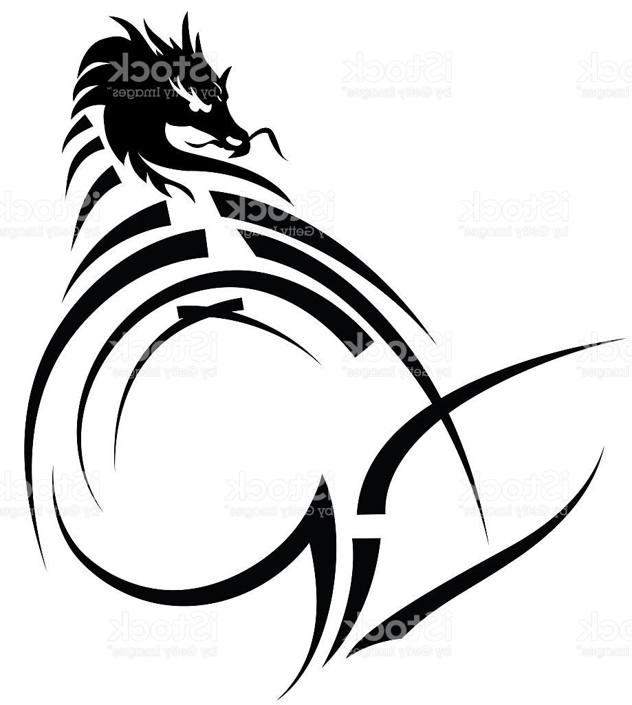 919x1024 Top Tattoo Style Tribal Fantasy Dragon Silhouette Isolated