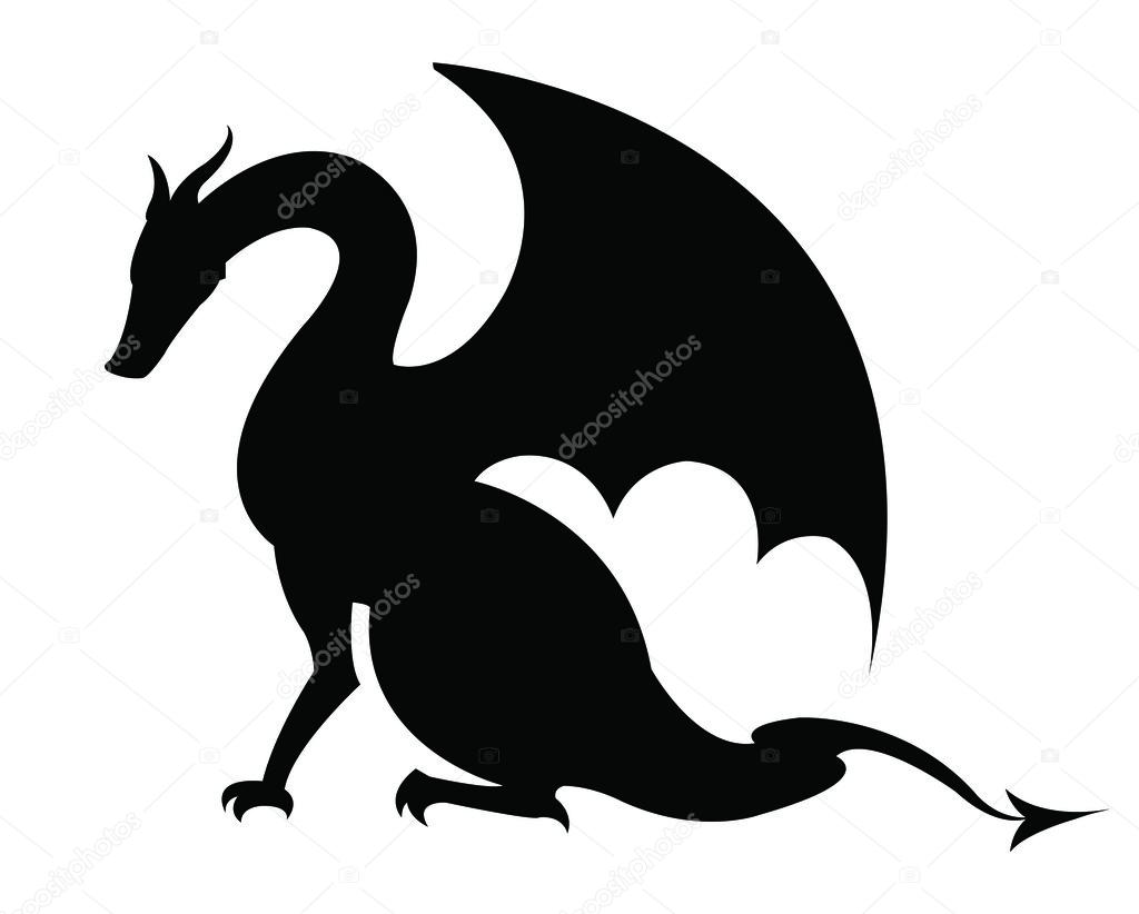 1024x822 Black Dragon Silhouette Stock Vector Ahnassi Seller