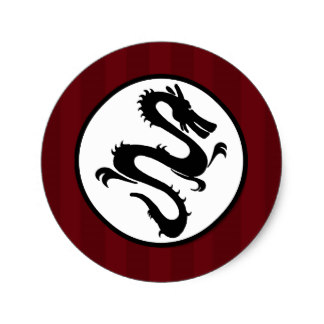 324x324 Custom Dragon Silhouette Stickers Zazzle.ca