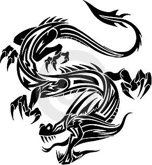 300x327 23 Best Japanese Dragon Tribal Tattoo Images