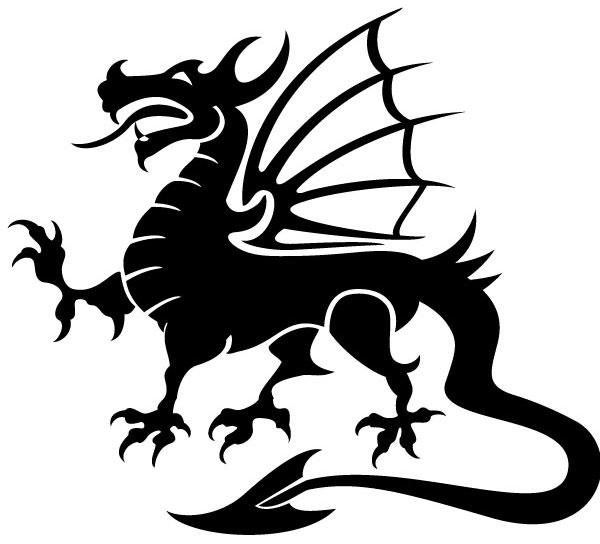 600x544 Dragon Vector Image 123freevectors