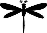 200x140 Dragonfly Silhouette Clip Art