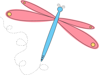 350x264 Free Dragonfly Clip Art Pink And Green