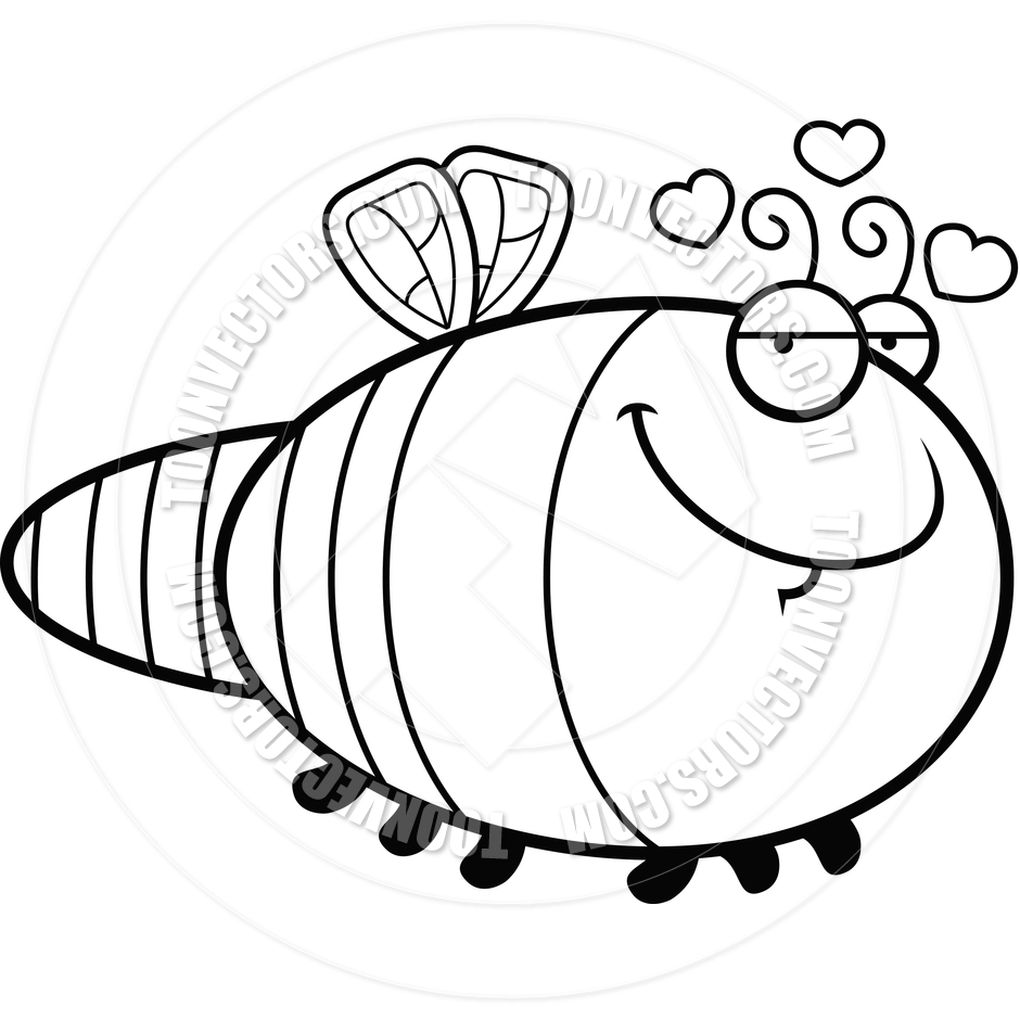 940x940 Cartoon Dragonfly In Love (Black And White Line Art) By Cory